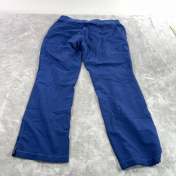 Healing Hands HH360 Scrub Pants Women Large Blue Cargo Drawstring Yoga Waist - Picture 7 of 11